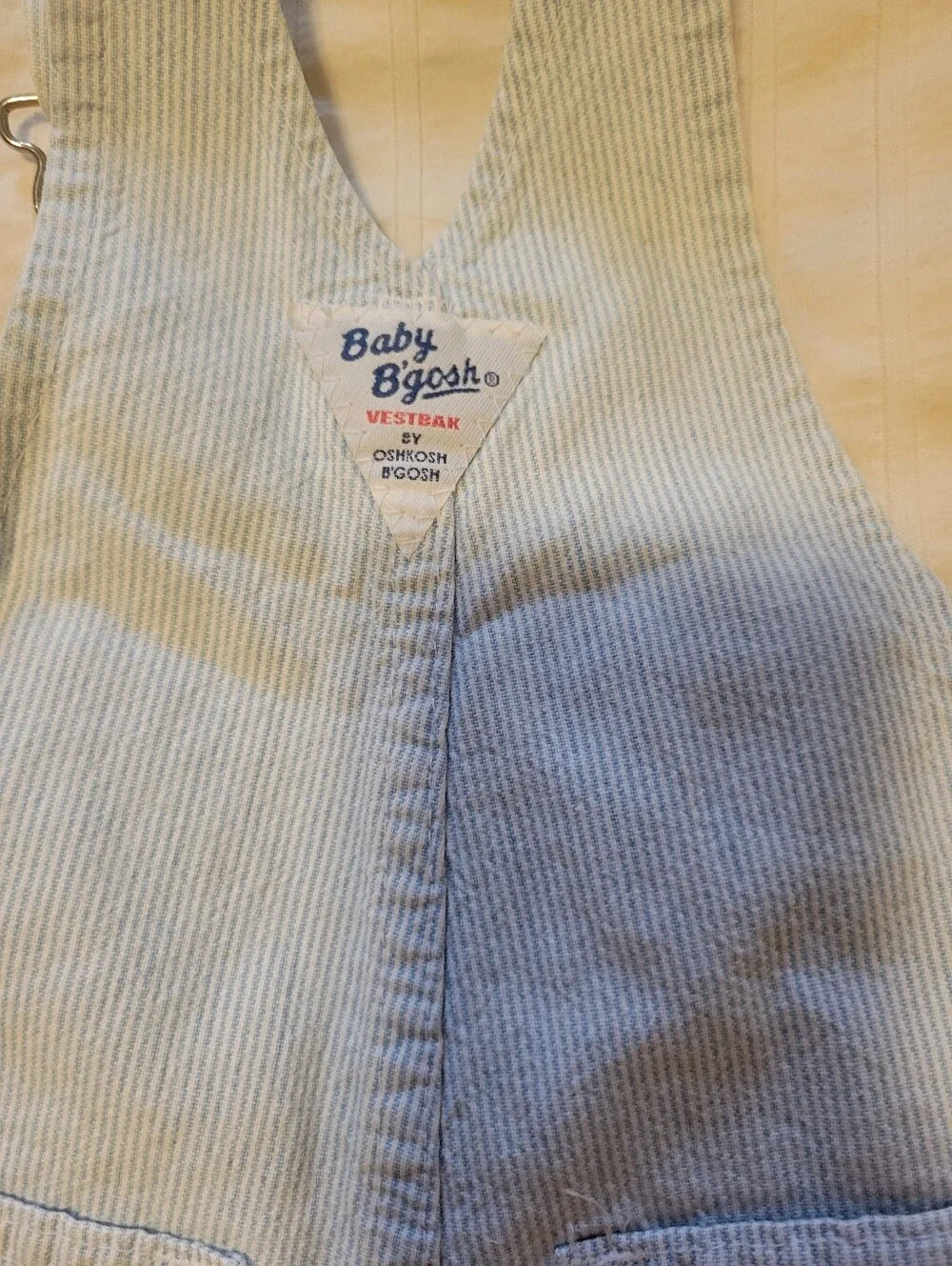 Vintage OshKosh B'gosh Railroad Stripe Overalls -12/18m